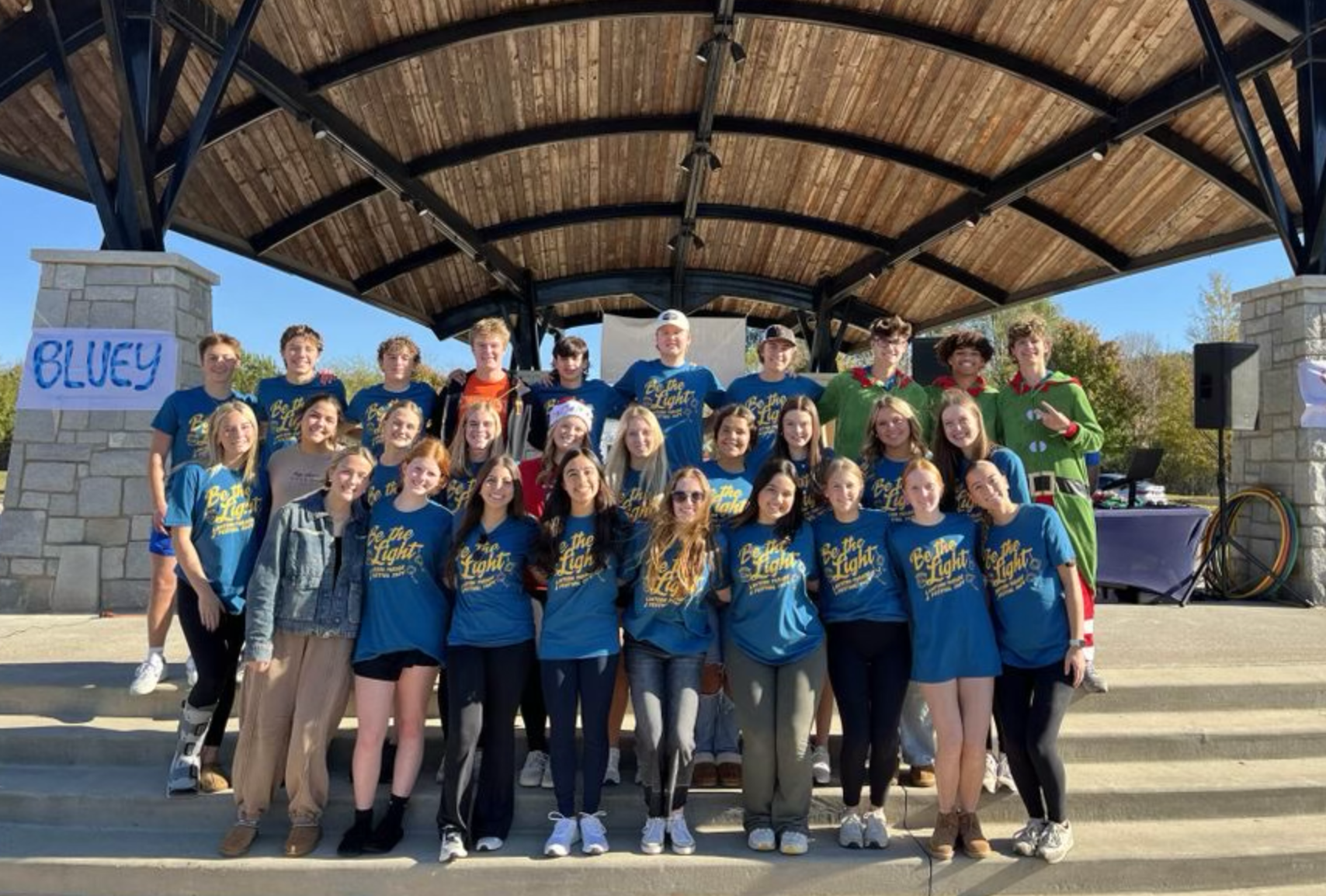 Gracie Wootton with The Flock community volunteers